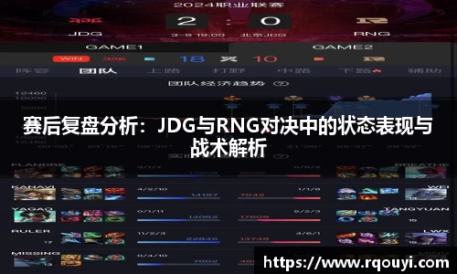 赛后复盘分析:JDG与RNG对决中的状态表现与战术解析